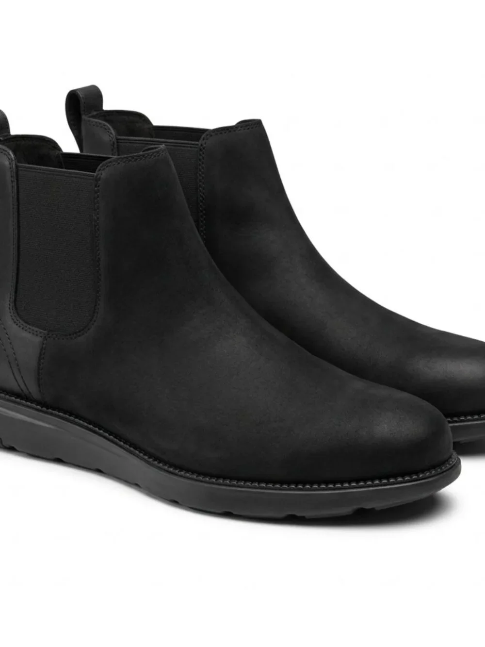 Cole Haan Grand Atlantic Chelsea Boots Mens Size 13W Black Nubuck Chelsea Ankle